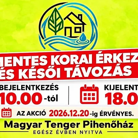 Magyar Tenger Pihenohaz, For 2-8 Person, 105 M2, Garden, Pool, Free Parking, 5 Min From The Lake, Prázdninový dům
